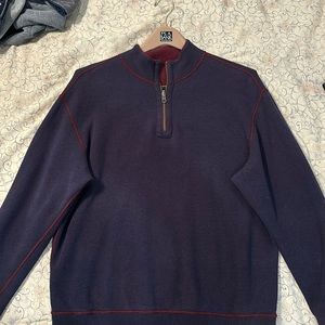 Reversible sweater with 1/4 zip Size L Daniel Cremieux